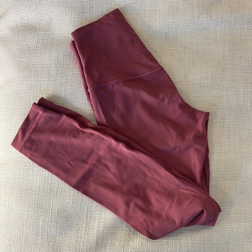 Mauve Lululemon High Rise Align Pants 25”